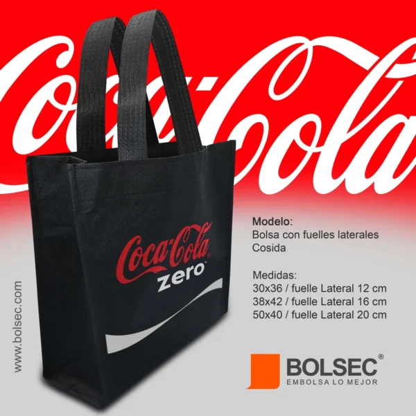 bolsa ecologica con fuelle personalizable