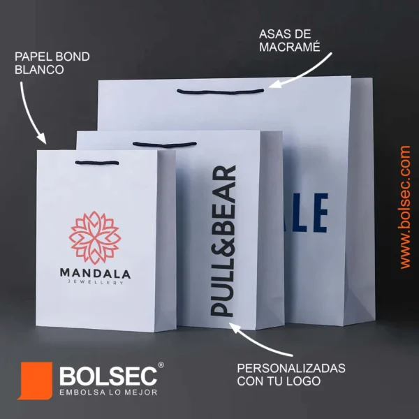 Bolsas Papel Bond Con Asas