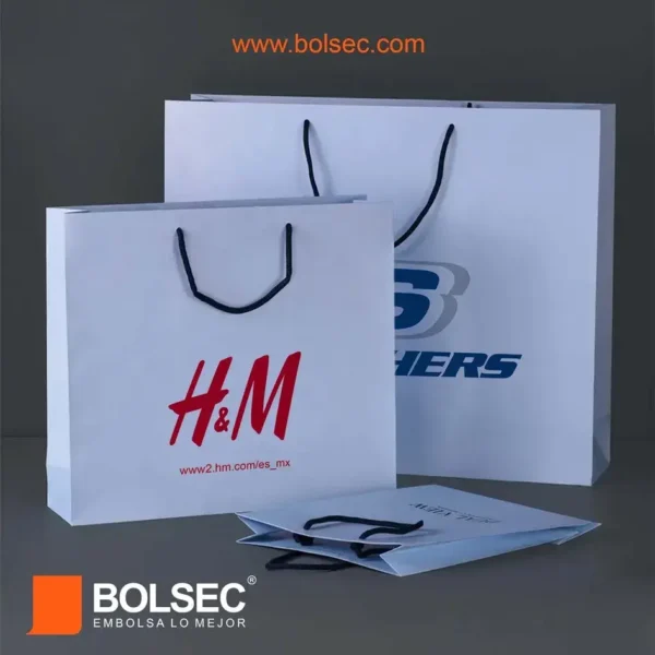 bolsas de papel bond personalizadas con tu logo