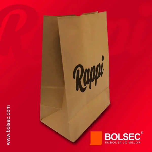 bolsas de papel kraft para envio de comida