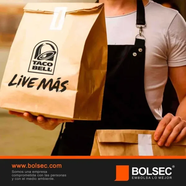 bolsas de paepl kraft para restaurante