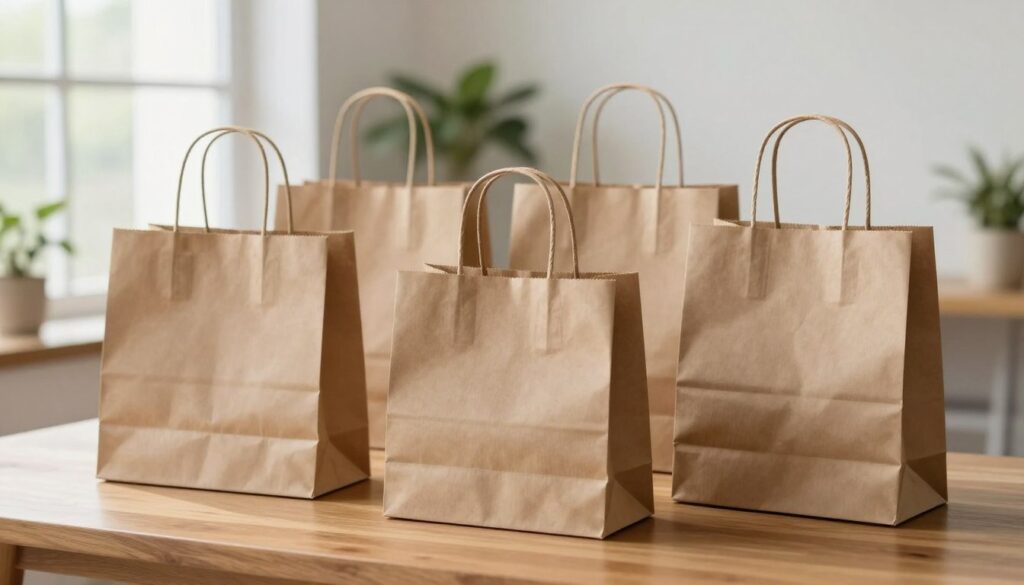 Bolsas de papel Kraft con Asas de Papel Torcido